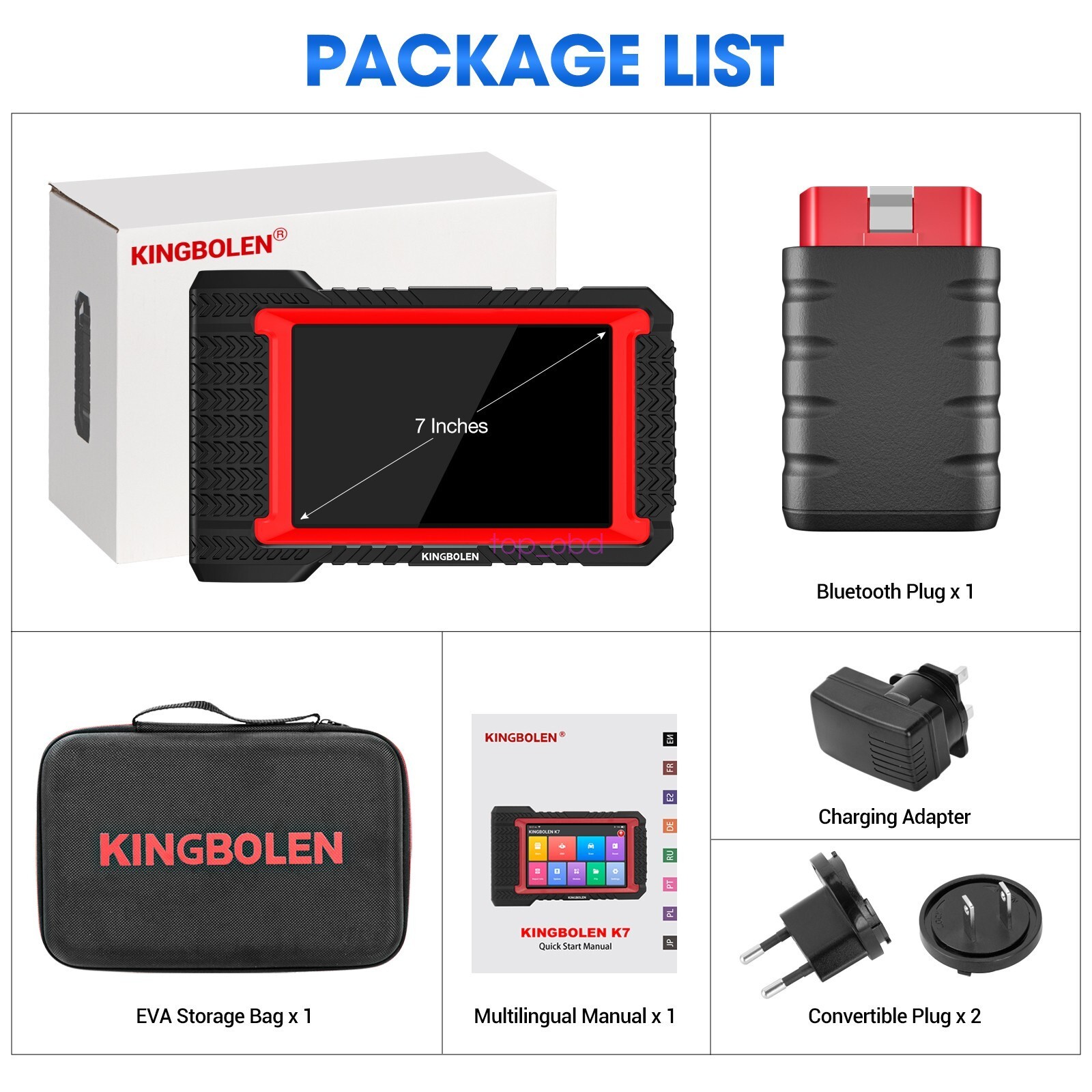2026 KINGBOLEN K7 BT Car Bidirectional Scanner Auto Full System Diagnostic Tool