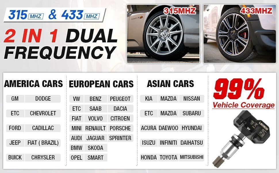 8pack LTR-03 TPMS Sensors, TPMS Sensor 315MHZ+433MHZ RF Dual Frequency Tire*^