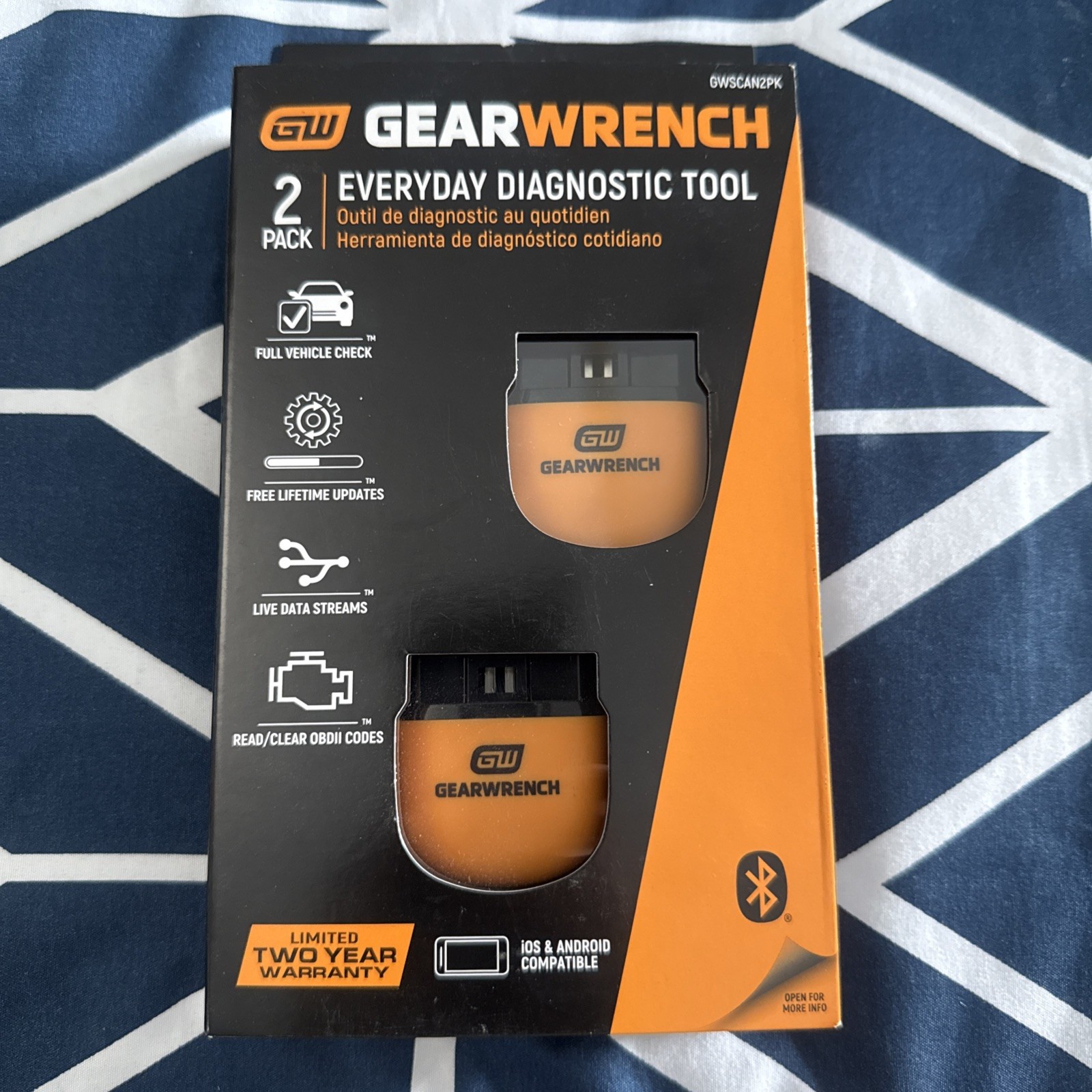 GEARWRENCH Everyday Diagnostic Tool OBDII Scanner GWSCAN – Fast Shipping! 2Pack