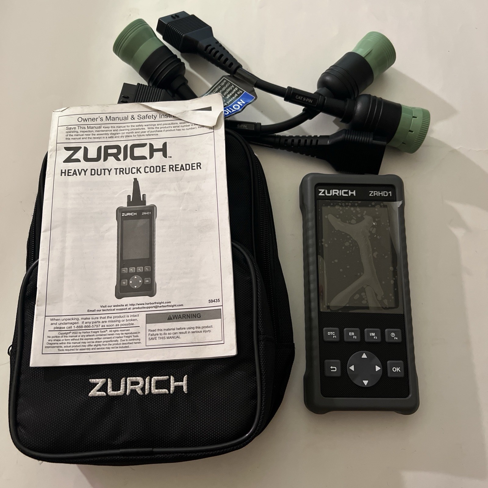 Zurich Heavy Duty Truck Code Reader with 4″ LCD Screen ZRHD1