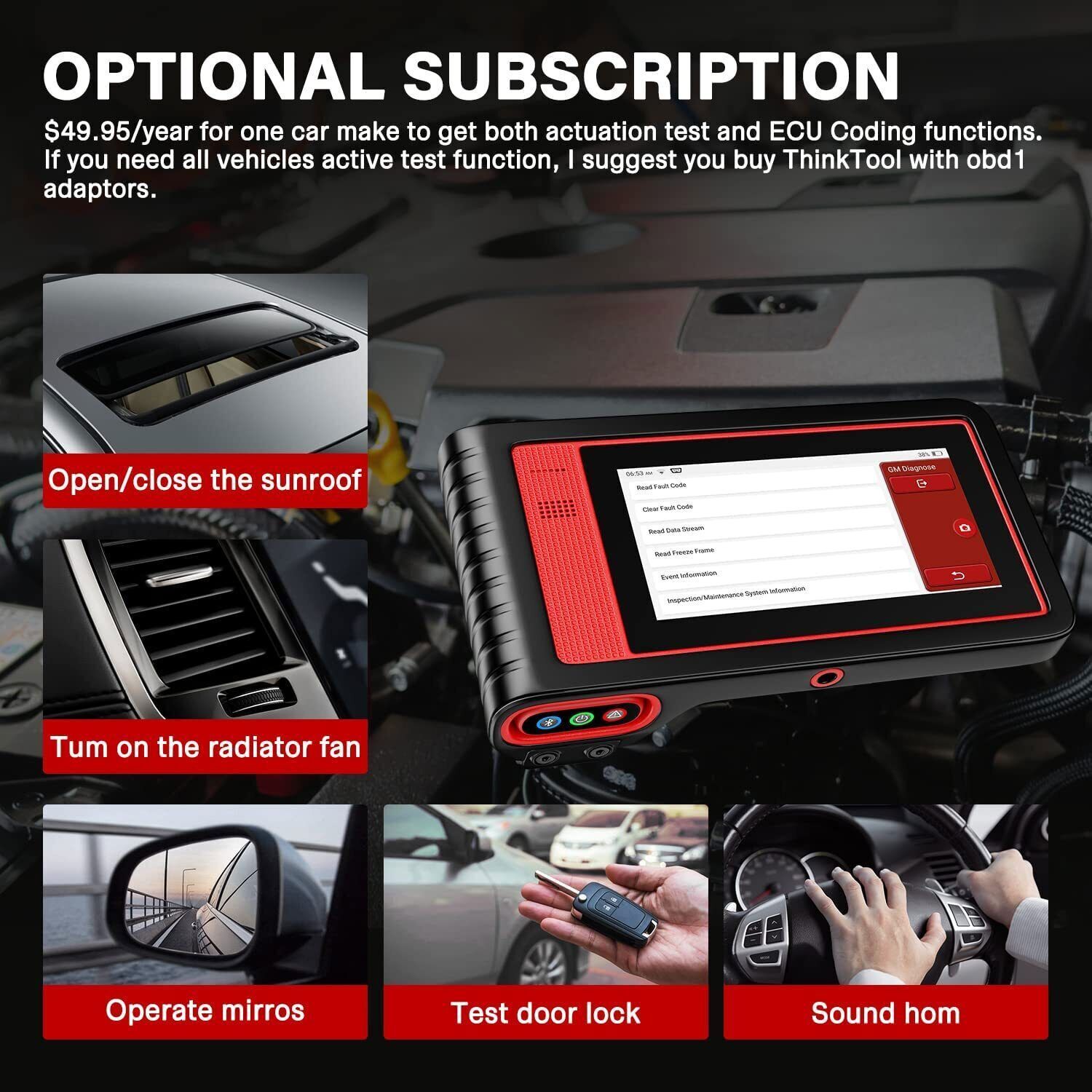 Thinktool Mini Professional Car Scanner Diagnostic Tool Full System Scanner TPMS