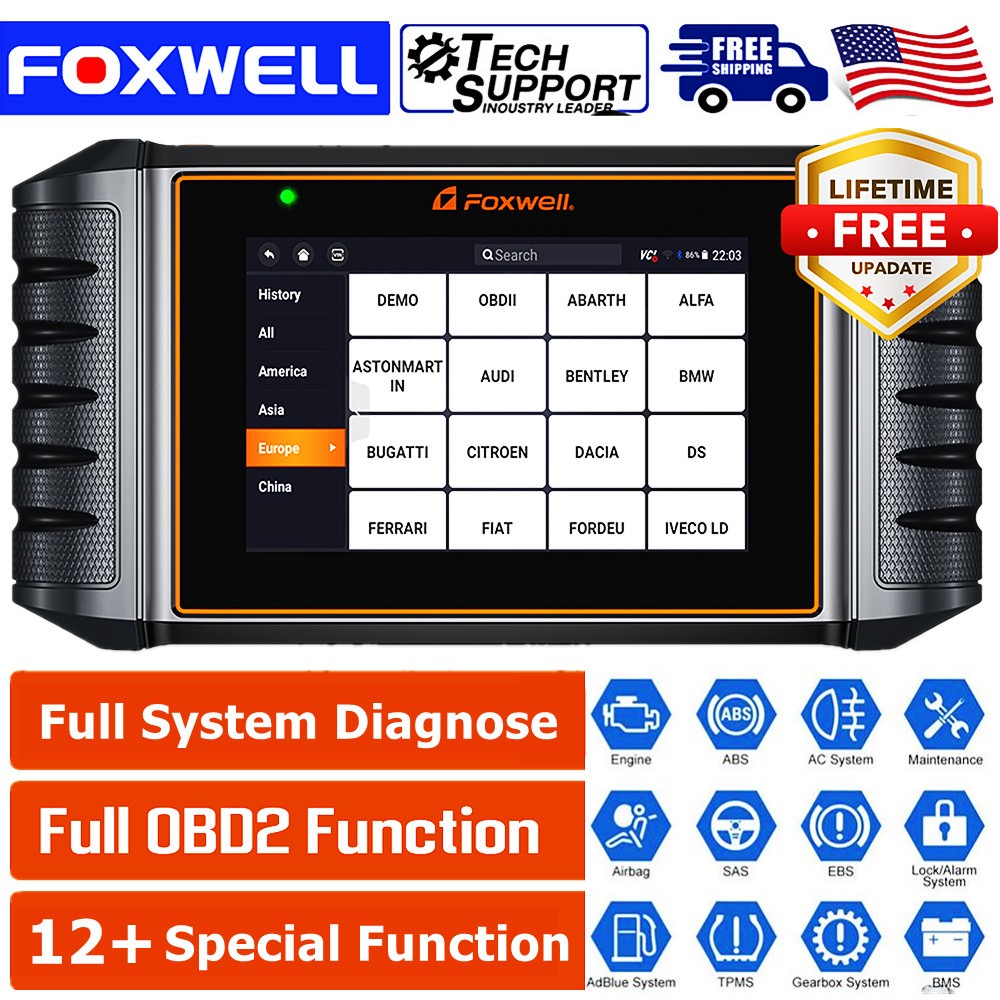 Foxwell NT726 Universal Car OBD2 Full System Bidirectional Diagnostic Scanner