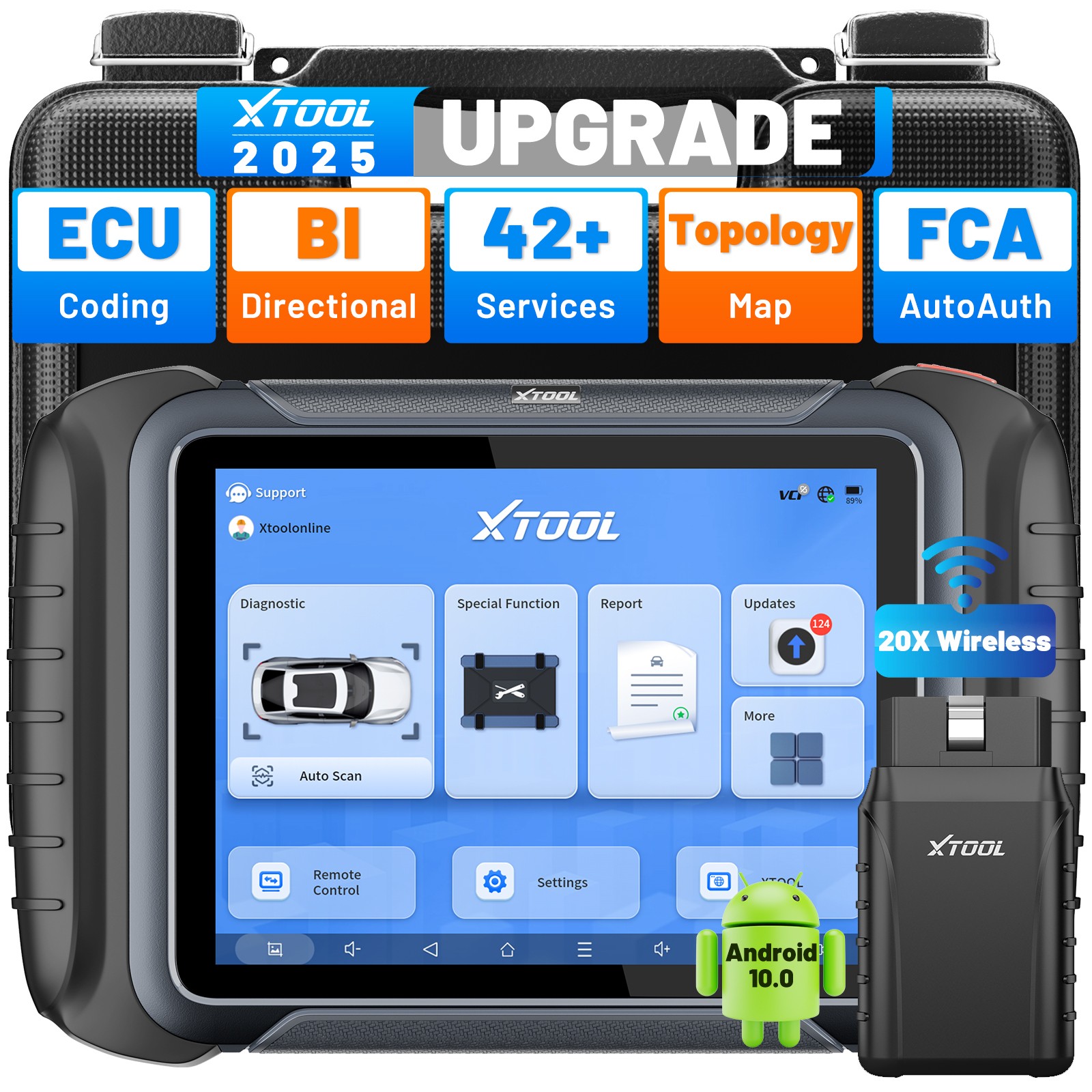 XTOOL D8W D8S Bidirectional Coding Scanner Topology Diagnostic Key Programmer