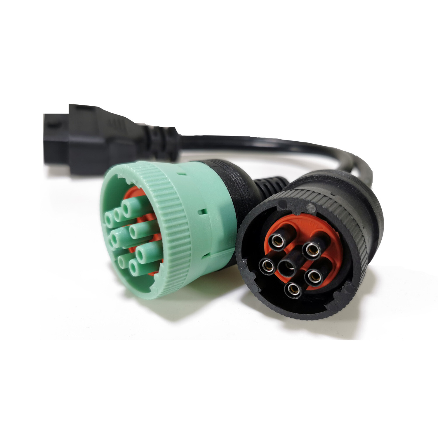 6 Pin J1708 or 9 Pin J1939 to 16 Pin OBD2 OBDII Adapter Cable Heavy Duty Truck