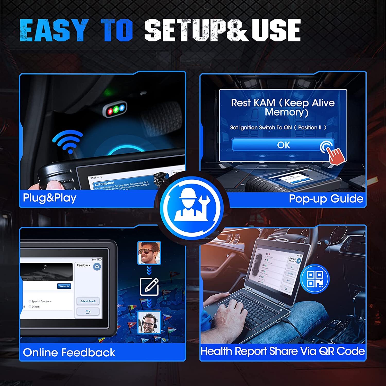 🔥TOPDON AD800BT OBD2 Scanner Full Systems Diagnostic Tool Free Updates for Life