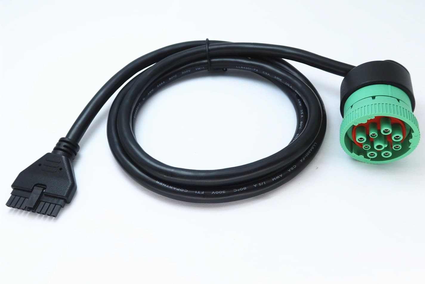 Green 9pin J1939 to 10pin Cable for PT30 ELD Logbook Compliant ECM w/DOT,…