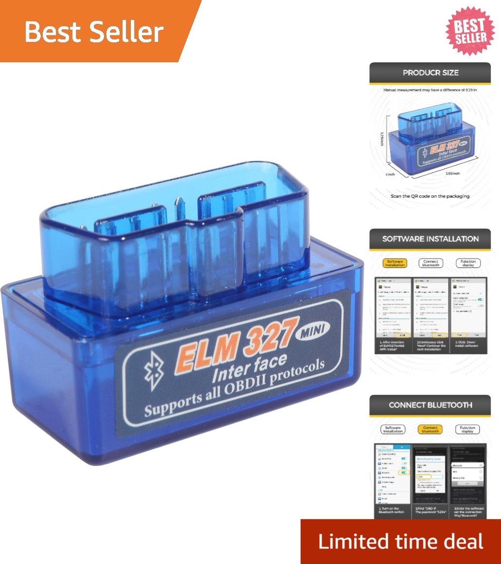 Effortless Car Diagnostics with Bluetooth Scanner – Works with Android & Windows