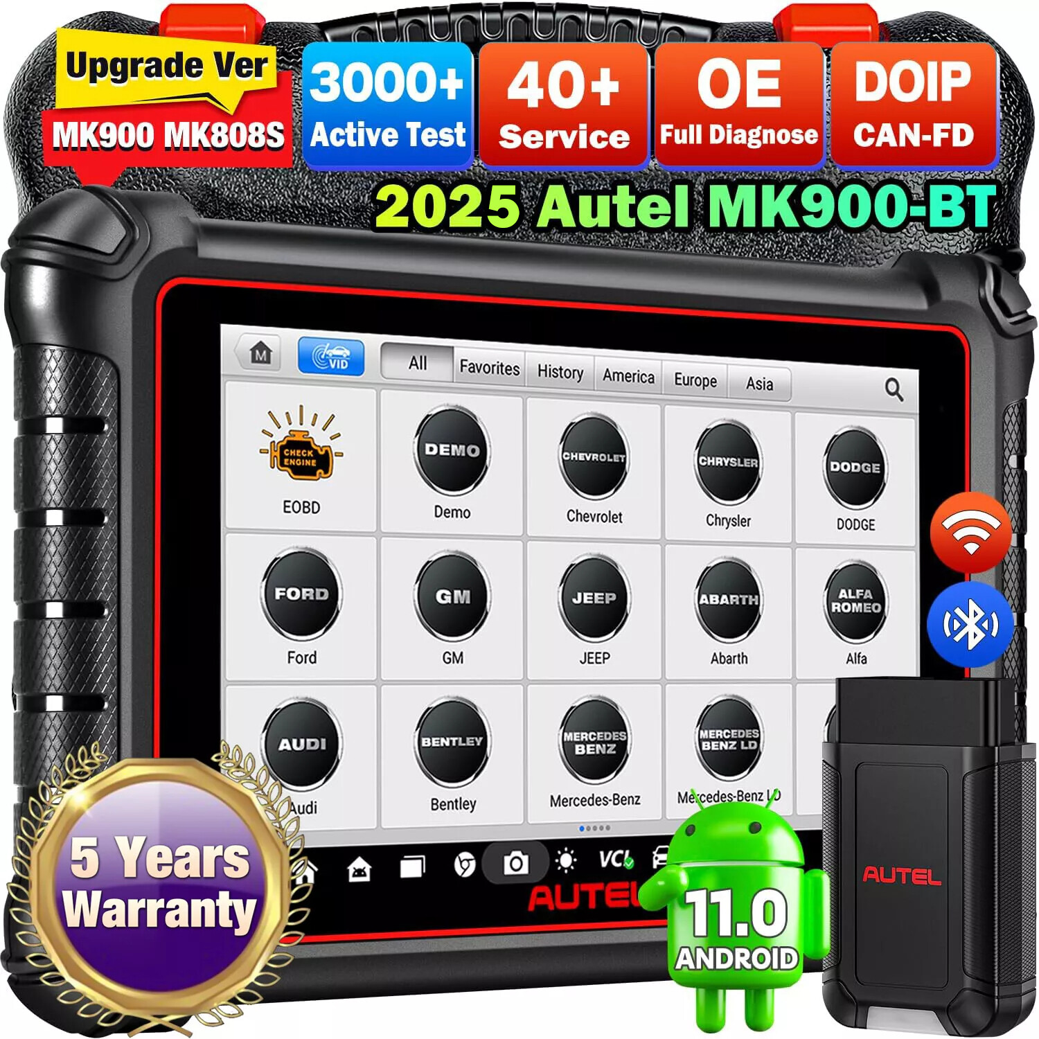 🔥 Autel MaxiCOM MK900BT PRO Up MK900, MX900, MK808BT Pro 2025 Android 11.0 NEW