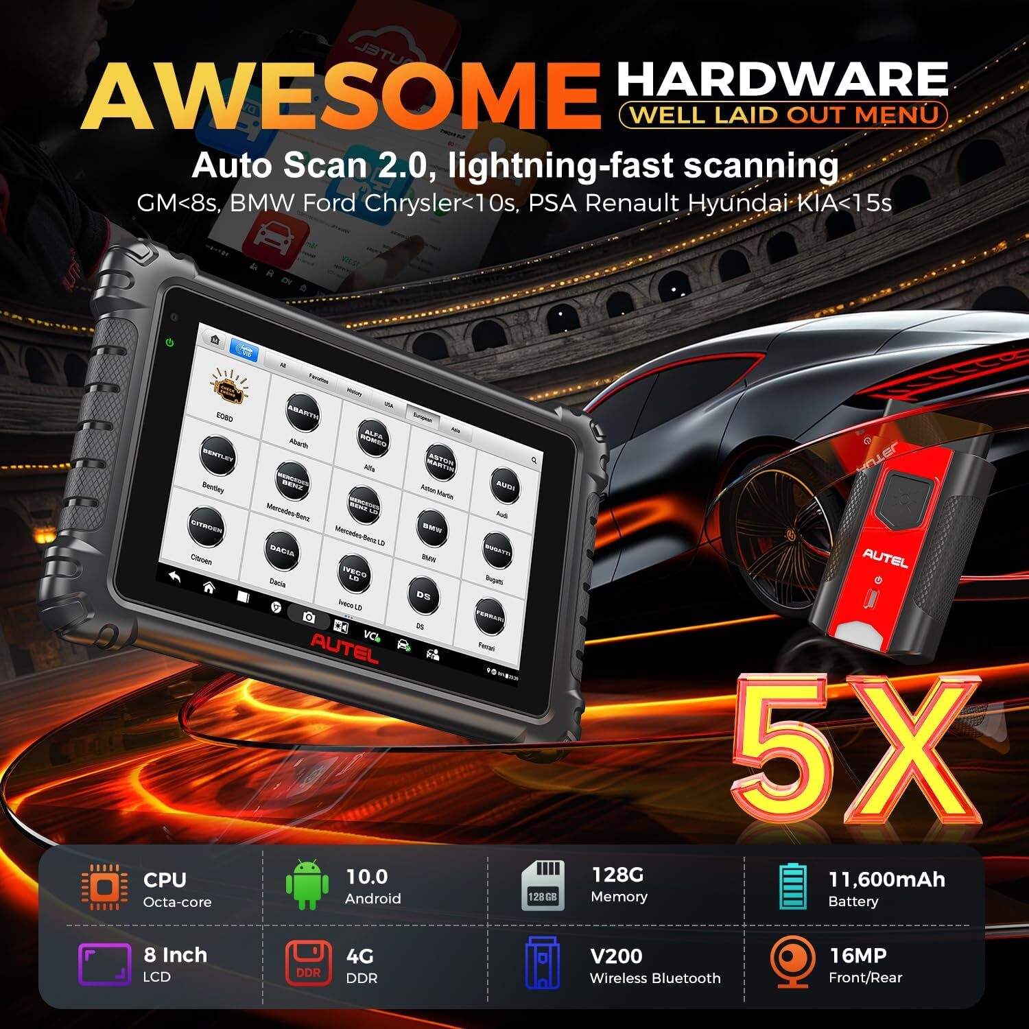 2025 Autel MaxiSYS MS906 Pro ECU Coding Full System Diagnostic Scanner MK906 PRO