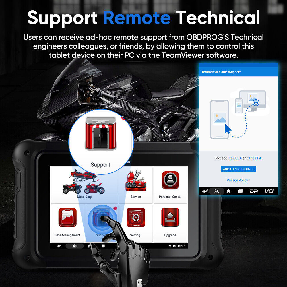 ANCEL MT700 Motorcycle Full Systems Diagnostic Tool OBD2 Scanner Fit For Benelli