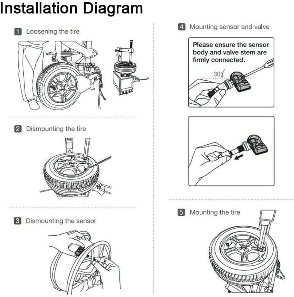 Autel TPMS MX-Sensor 315MHz 433MHz Universal Tire Programmable Pressure Sensors