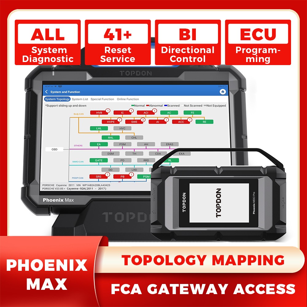 TOPDON Phoenix Max PRO All-in-1 ULTRA Vehicle Diagnostic Scanner ECU Programming