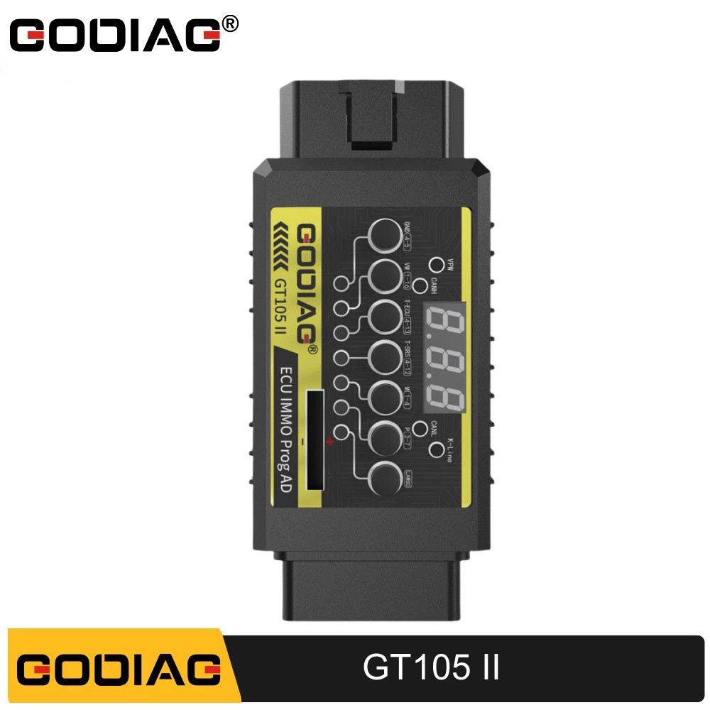GODIAG GT105 II EC.U IMMO Prog Adapter Vehicle Voltage Display OBD2 BreakOut Box