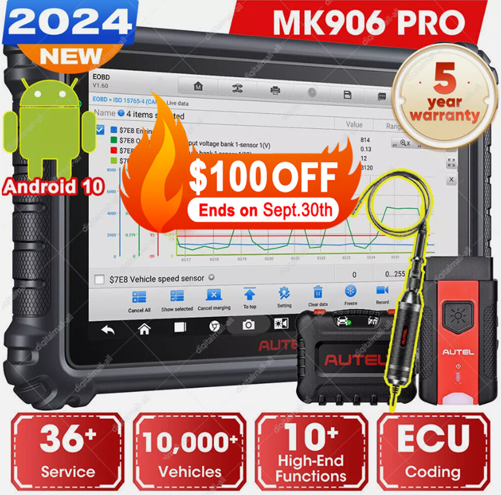 2024 Newest Autel MaxiSys MK906 Pro Coding Full System Diagnostic Scanner Tool