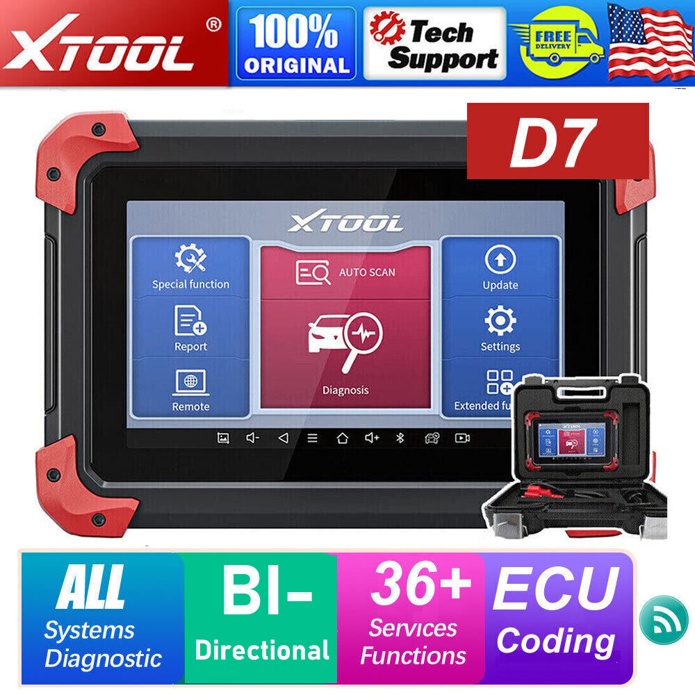 XTOOL D7 OBD2 Full System Scan Bi-Directional Control Engine Scanner Code Reader