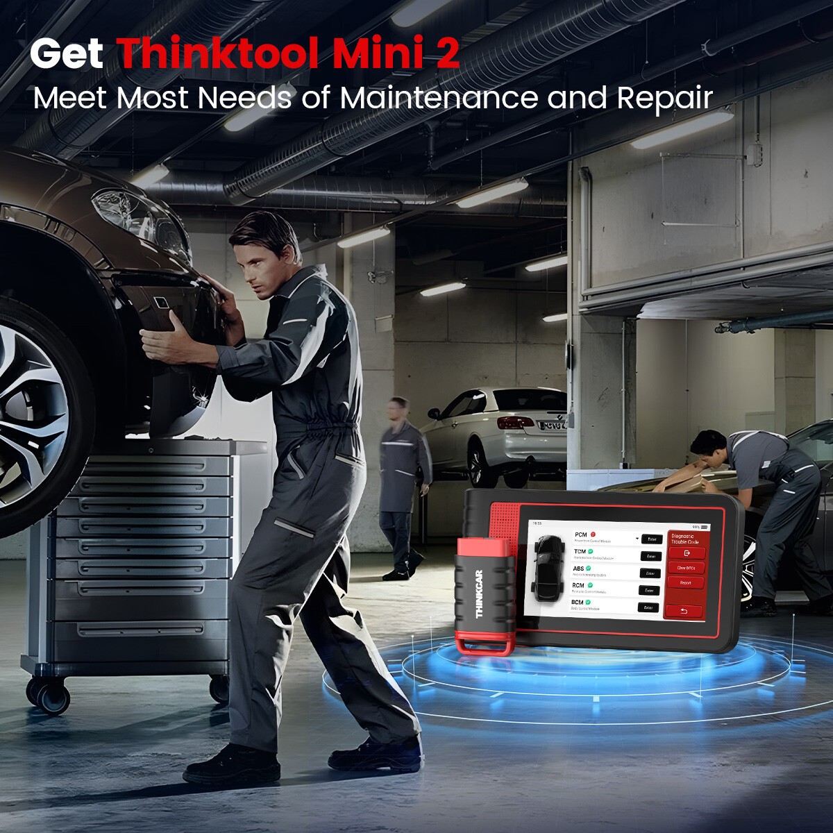 Thinktool Mini OBD2 Car Diagnostic Scanner Tool All System ECU Coding CANFD