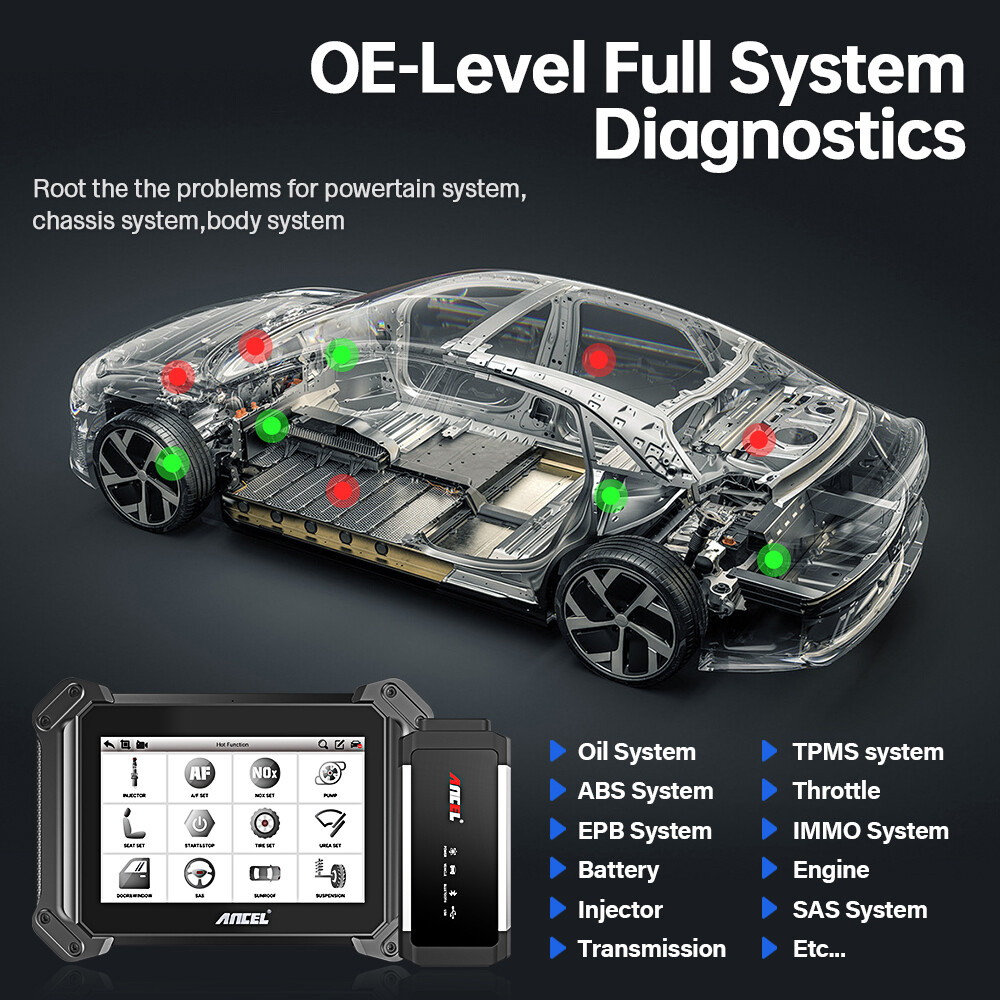 Ancel OBD2 Scanner V6 PRO+ Bidirectional Diagnostic Tool Key Coding Full System