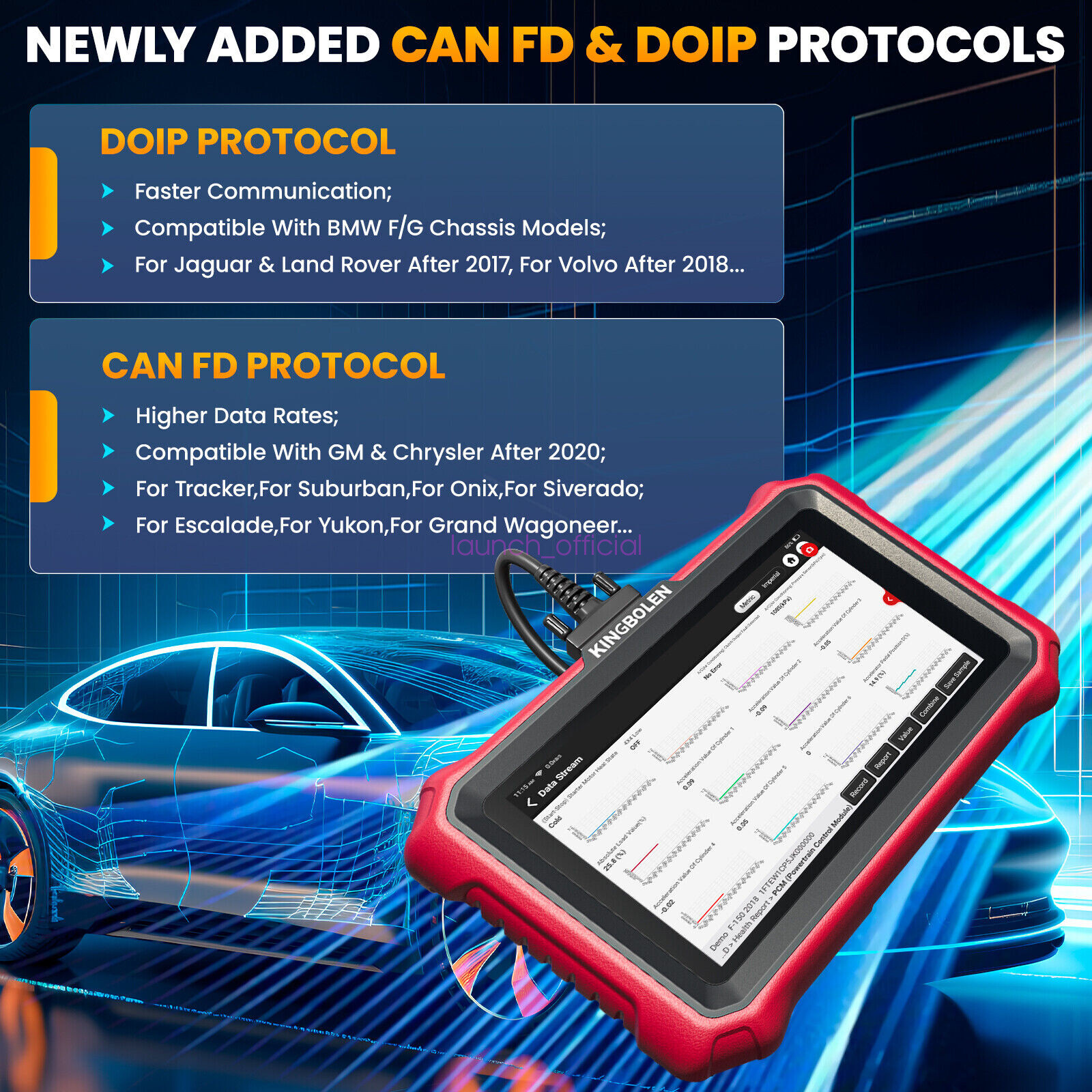 2026 KINGBOLEN K8 ELITE Car OBD2 Scanner Full System Diagnostic Tool CANFD DOIP