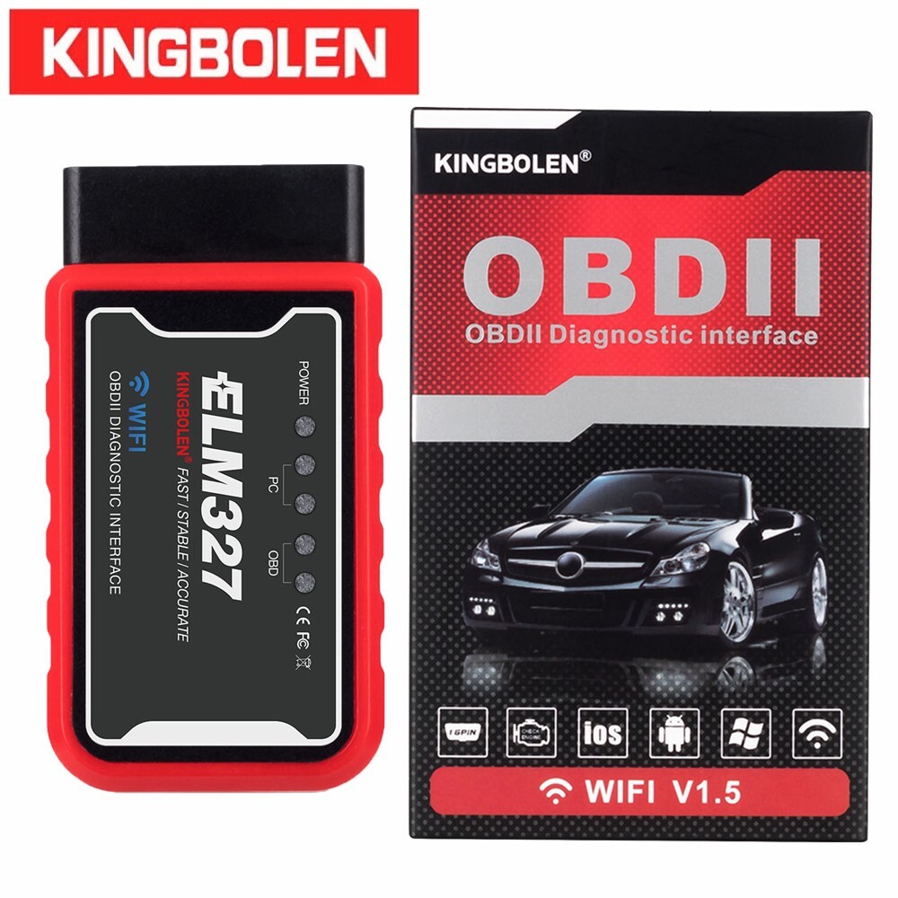 KINGBOELN ELM327 WIFI Car OBD2 Diagnostic Scanner Auto Fault Code Reader Tool