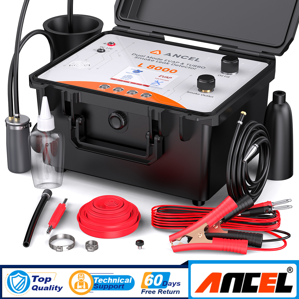 Turbo System & EVAP Smoke Machine Various Pipe Fittings Test Built-in Air Pump