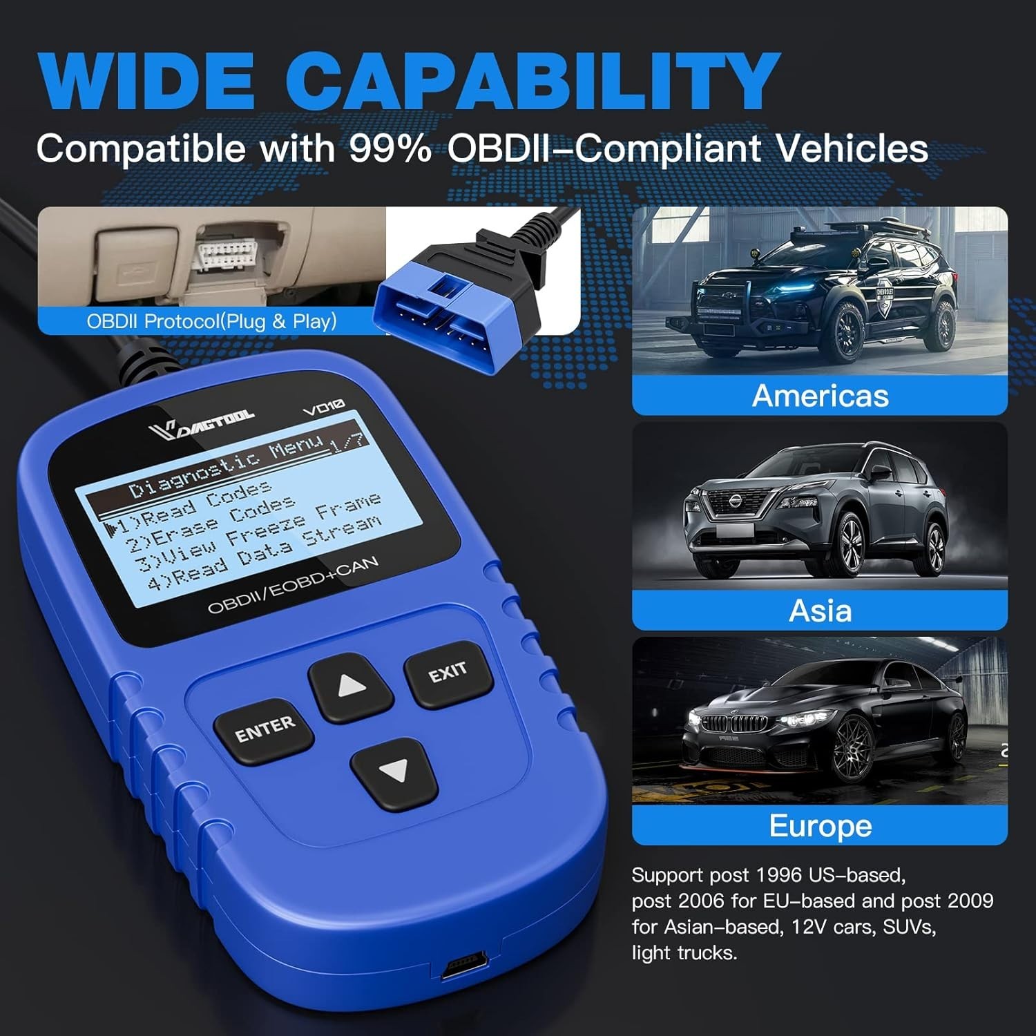 VD10 Scanner: Fast Read/Clear Codes & Live Engine Data for DIY Car Repairs