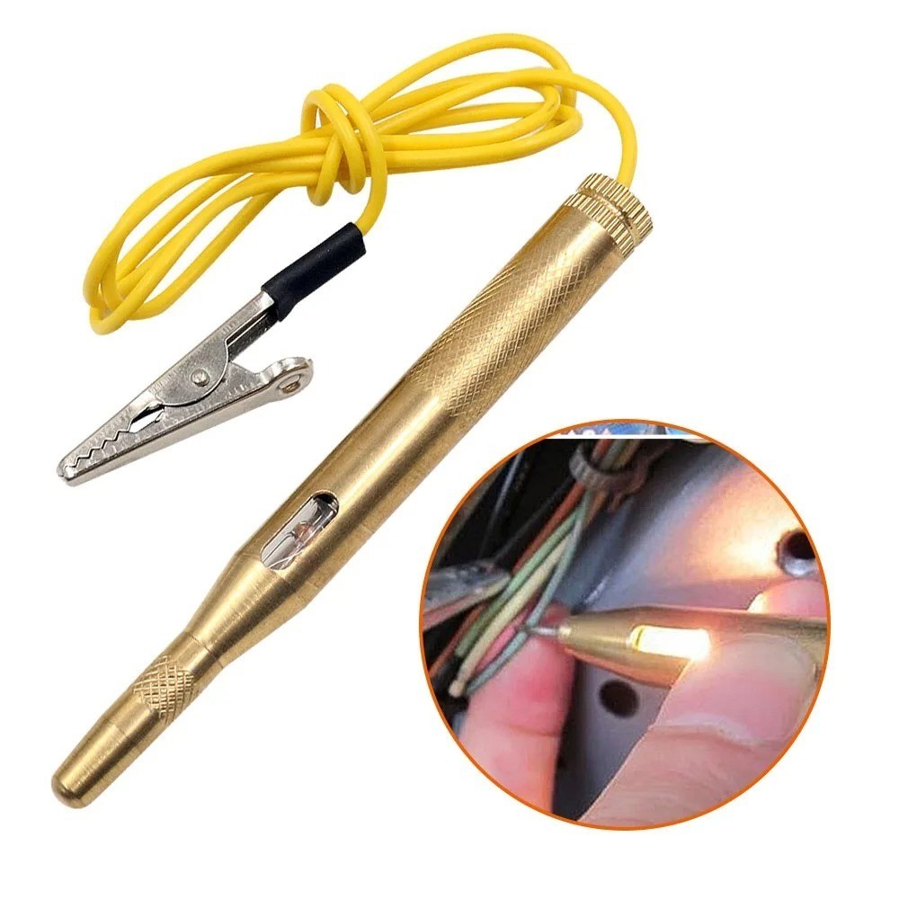 Auto Car Light Circuit Tester Lamp Voltage DC 6V 12V 24V Copper Test Pen Detecto