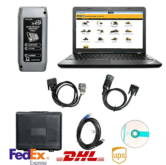 New Diagnostic KIT JCB Service Master 4 v25.07 W/ JCB DLA Adapter With Laptop