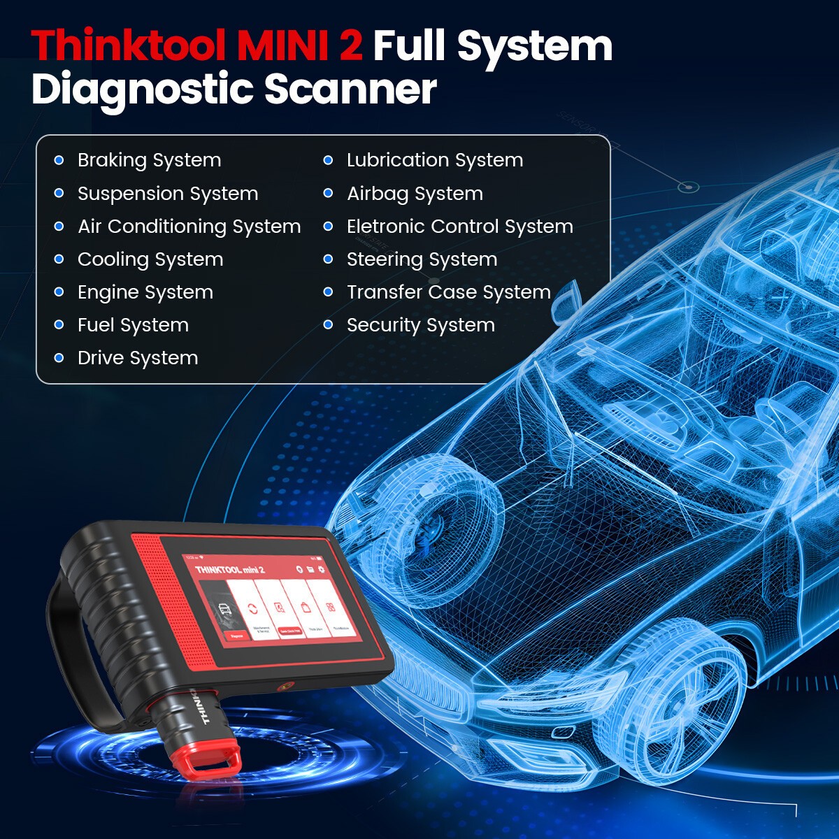 Thinktool Mini OBD2 Car Diagnostic Scanner Tool All System ECU Coding CANFD