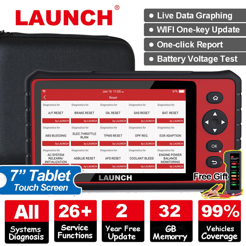 LAUNCH CRP909 OBD2 Scanner All System Diagnostic Tool TPMS IMMO Gear Learning