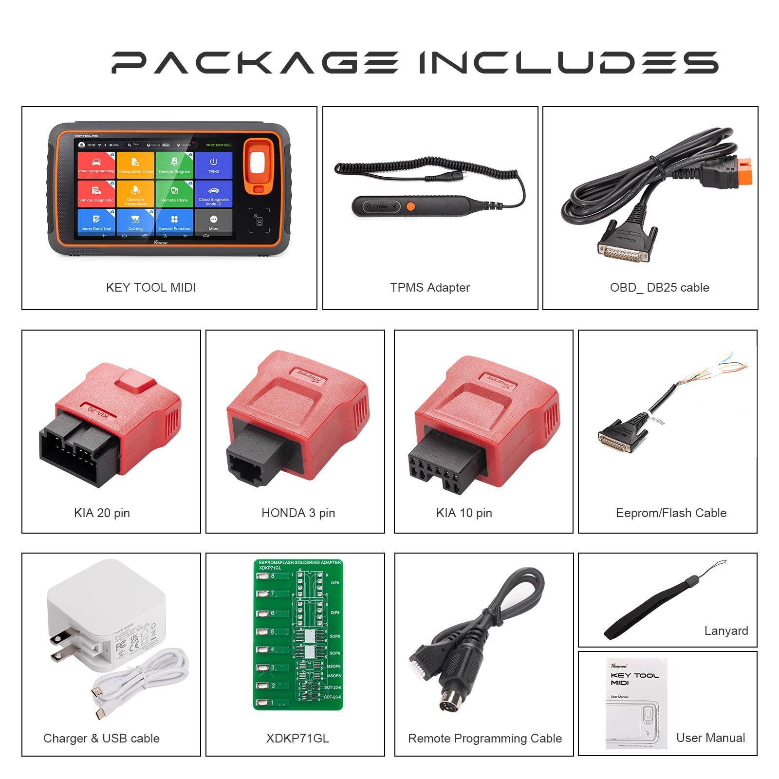 Xhorse VVDI Key Tool MIDI Basic Version IMMO Progarmm & TPMS Function Diagnostic