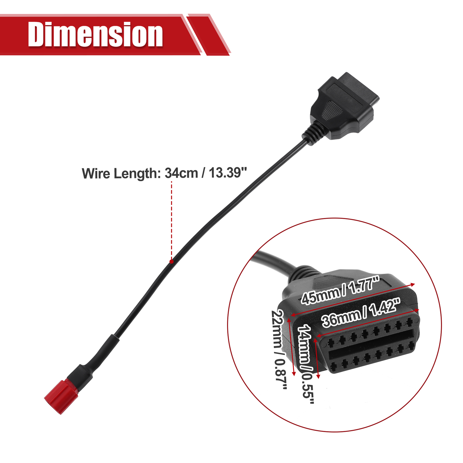 Piece of 1 6 Pin to OBDII Cable Cord Diagnostic Adapter fit for Harley Davidson