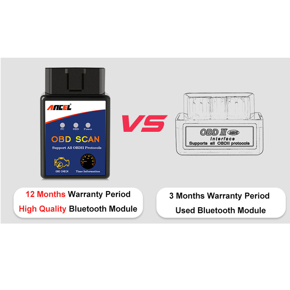 Bluetooth OBD2 OBDII Car Diagnostic Scanner Auto Fault Code Reader Tool ELM327