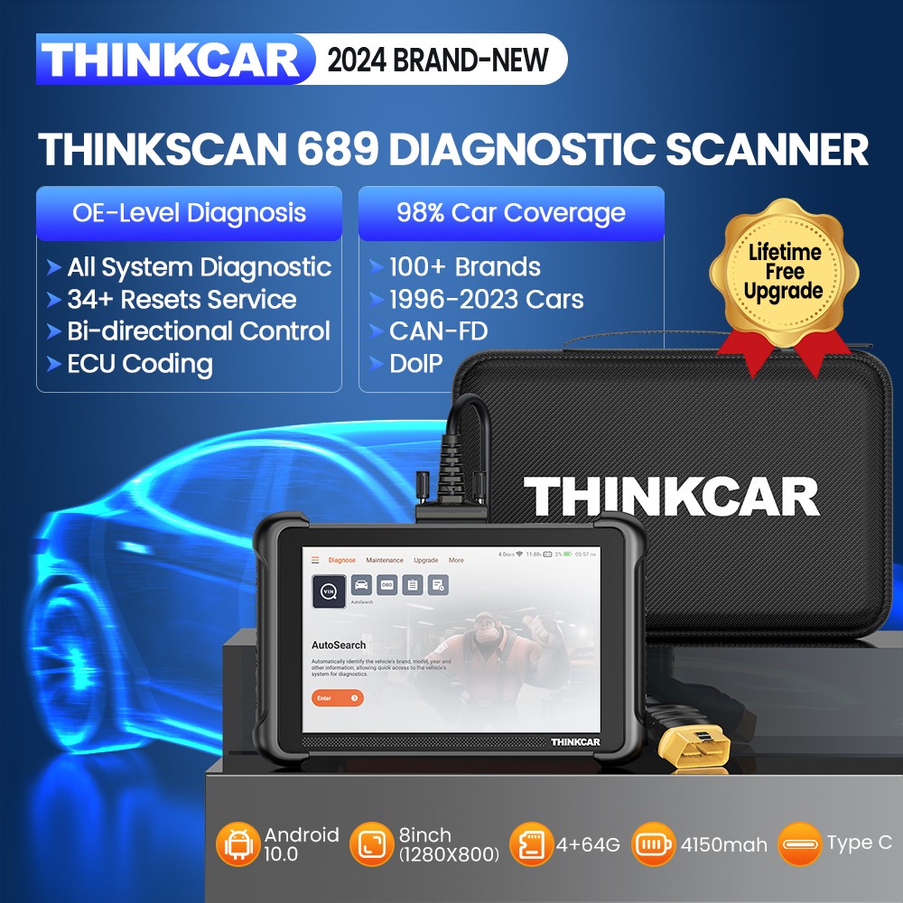 Thinkcar 689 Full Systems Car Diagnostic Scanner ECU Coding CANFD & DoIP Support
