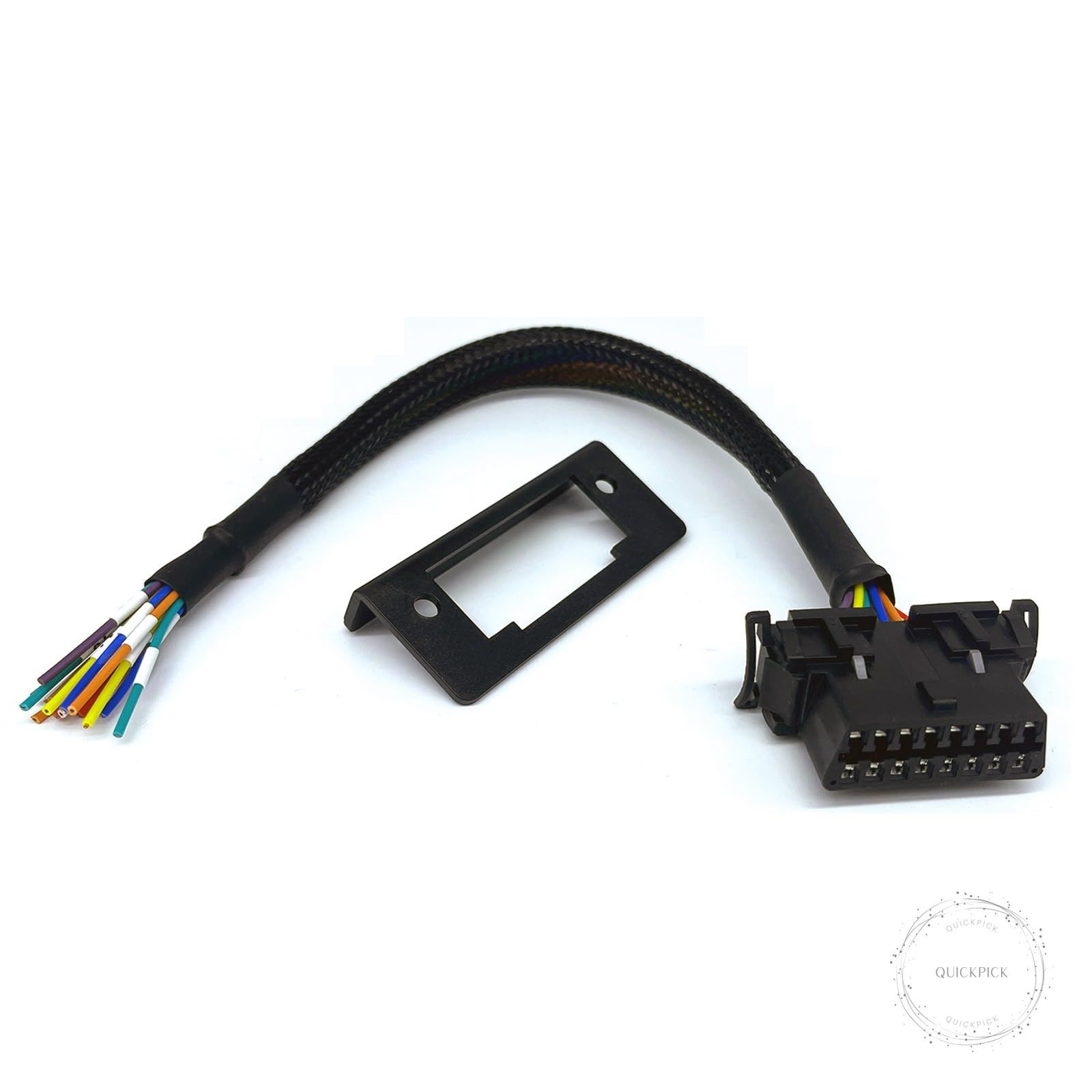OBD2 J1962 Female to Open Pigtail Cable Bracket 16PIN OBDII Port Replacement