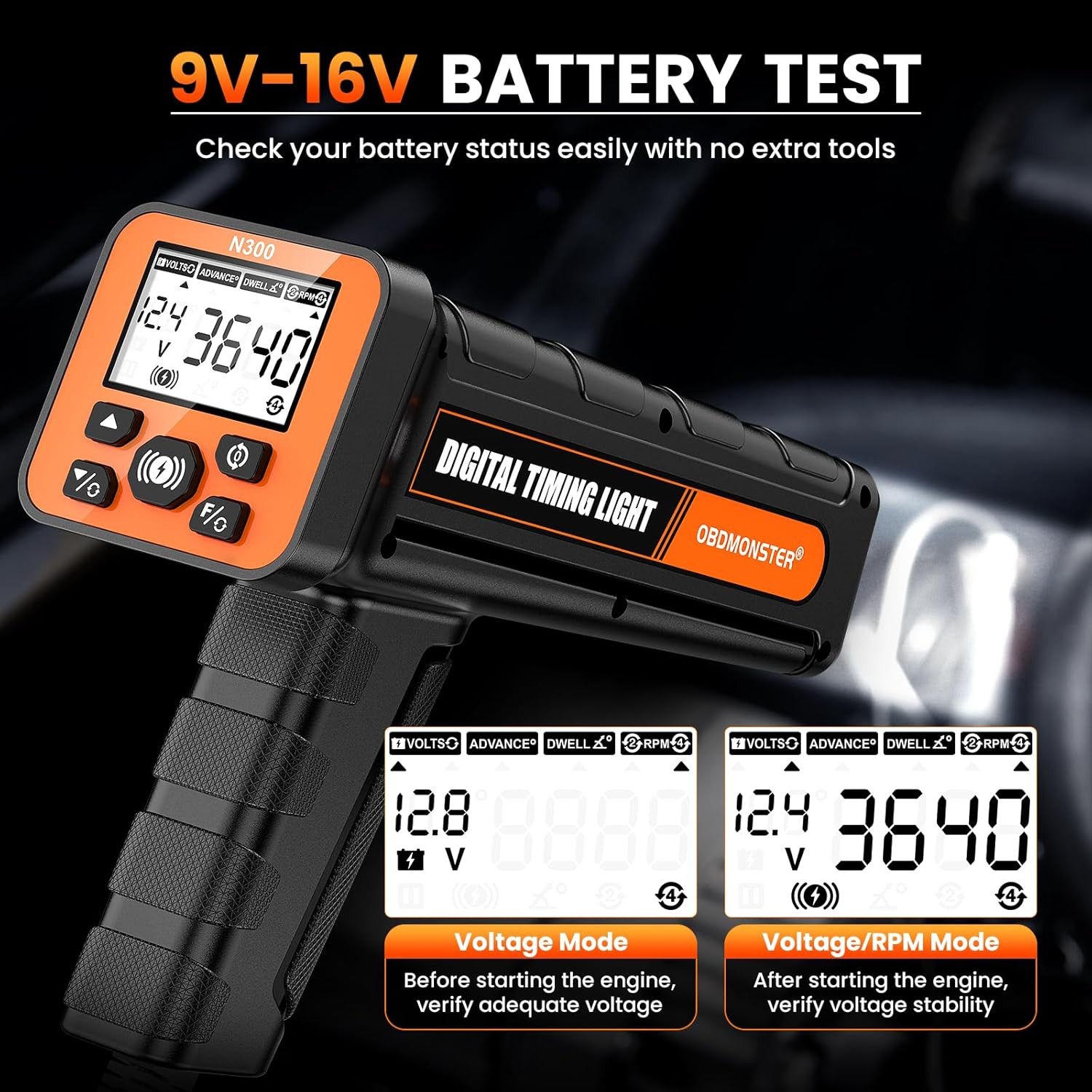 Digital Engine Timing Light Gun Ignition Tester For 87-93 Mazda B2200 2.2L
