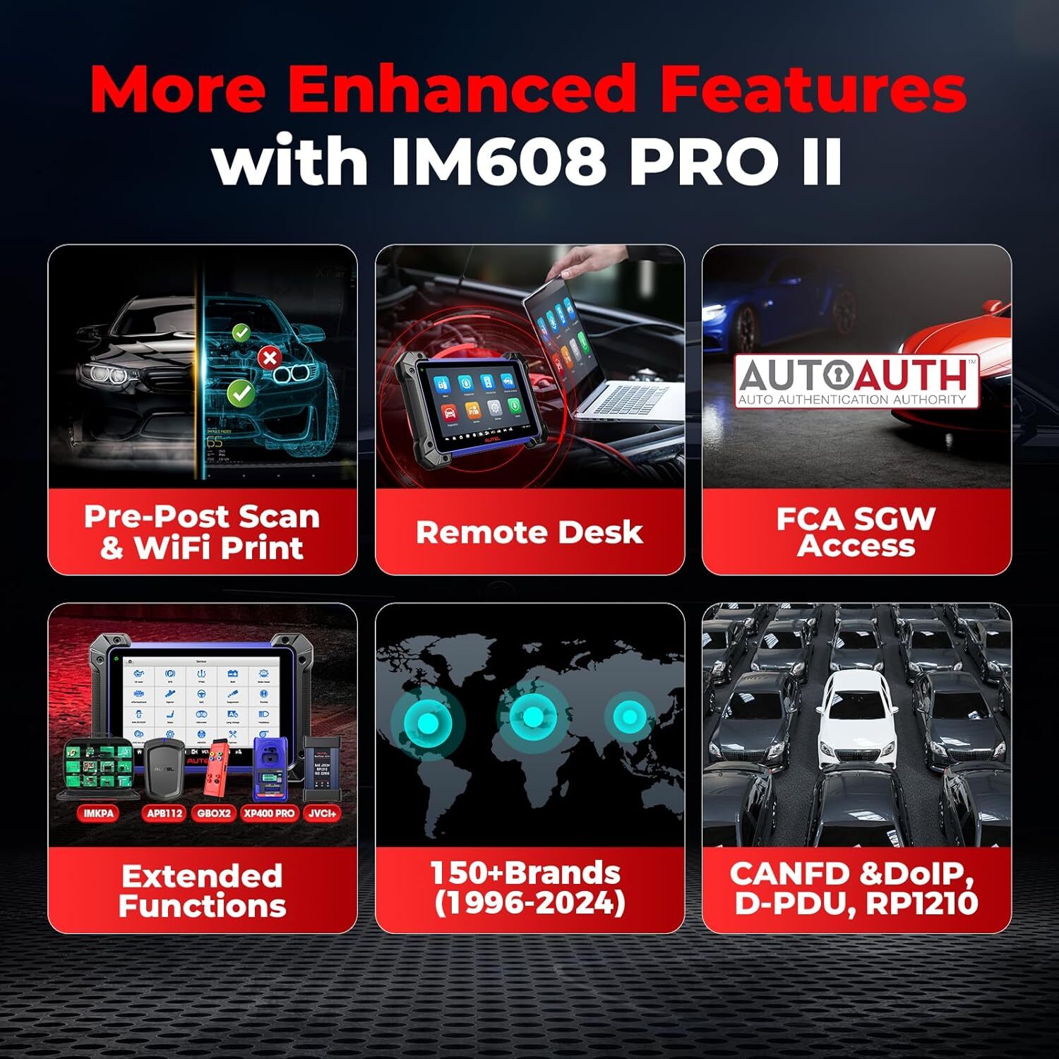 Autel MaxiIM IM608 PRO II IMMO Key Fob Programming Tool ECU Coding Bidirectional