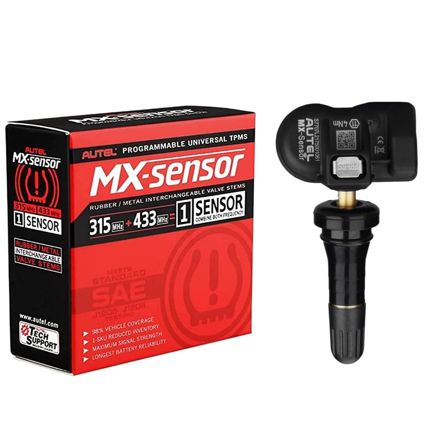 Autel TPMS MX-Sensor 315MHz 433MHz Universal Tire Programmable Pressure Sensors