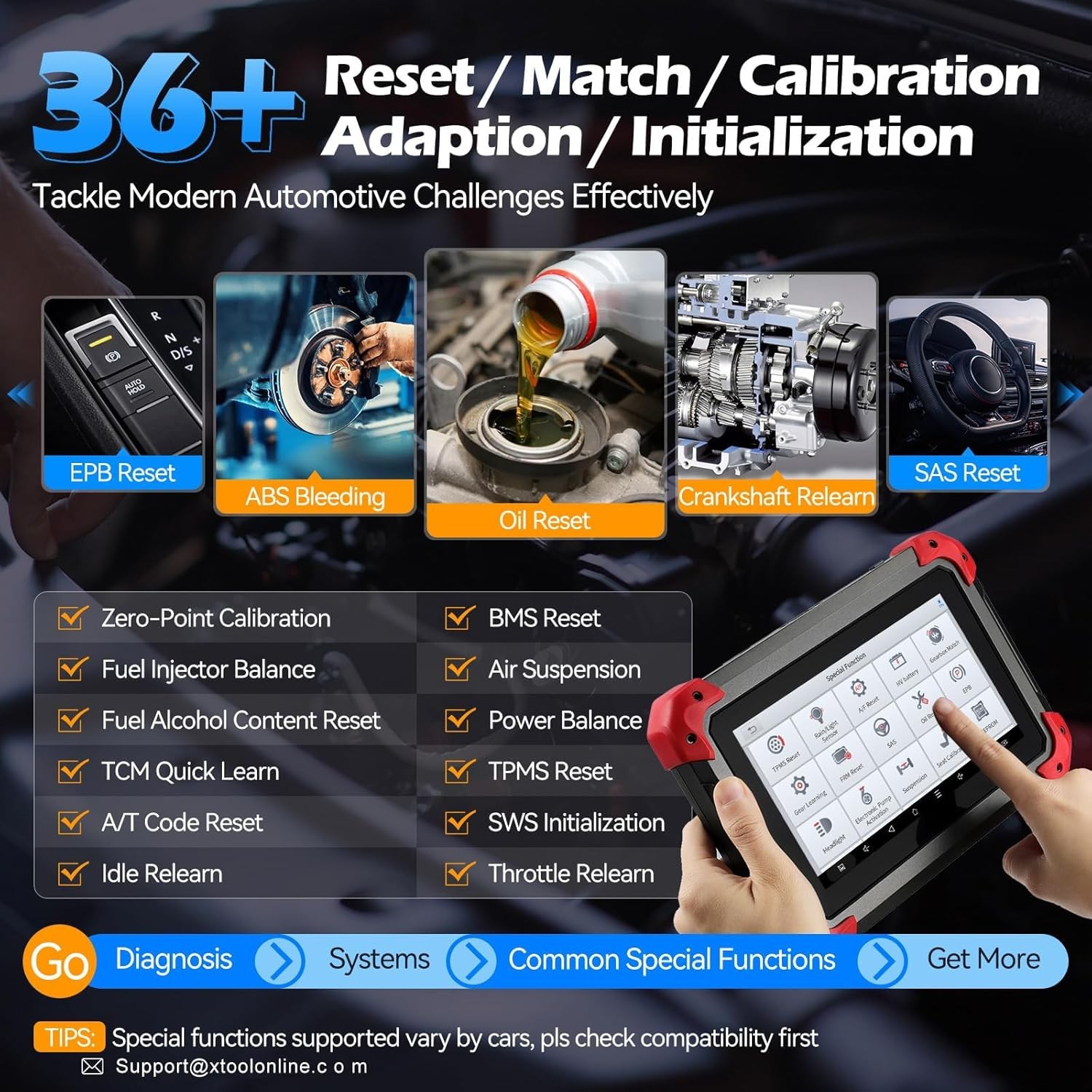 XTOOL D7X Car OBD2 Bi-directional Diagnostic Scanner Tool Full System Auto Scan