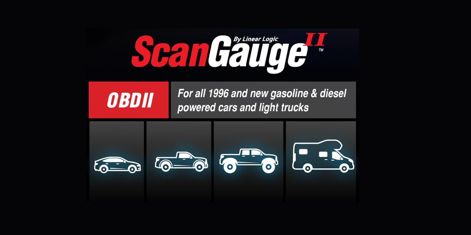 ScanGauge SG2 Ultra Compact 3-in-1 Automotive Computer with 5 Inch, Black