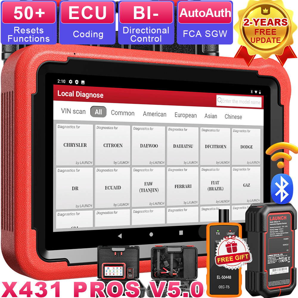 2024 LAUNCH X431 PRO V5.0 Bidirectional Car Diagnostic Scanner Tool Key Coding