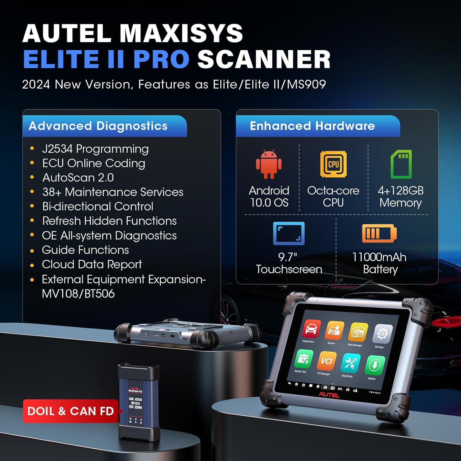 Autel MaxiSys Elite II PRO ULTRA Auto Diagnostic Scanner Programming E~CU Coding