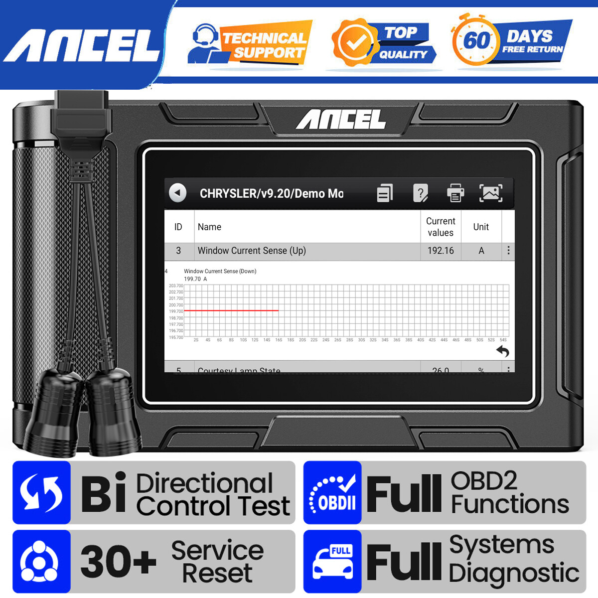 Pickup Truck Scanner Bidirectional All Systems Diesel Diagnostic Tool for Ford