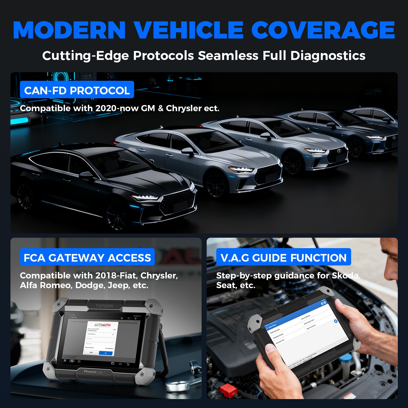2026 TOPDON Phoenix Lite 3 WiFi Wireless Lifetime Free Vehicle Database Update
