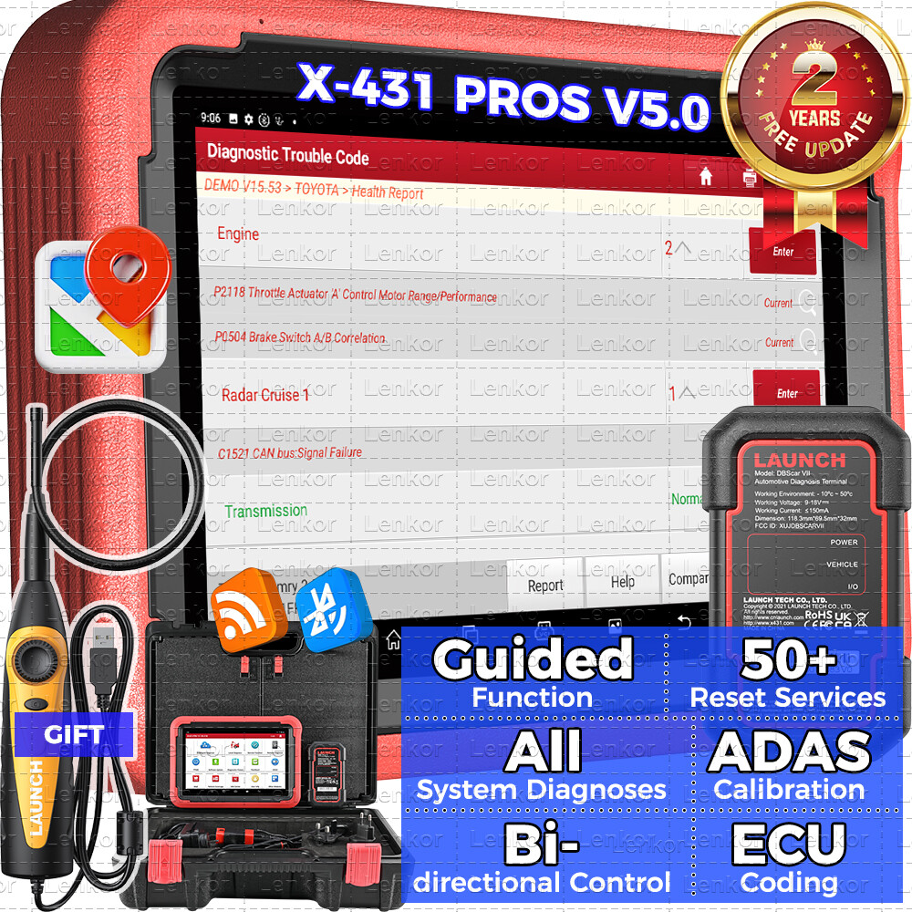 Launch X-431 PROS V5.0 Diagnostic Tool Diagnose TPMS Supports CANFD and DOIP