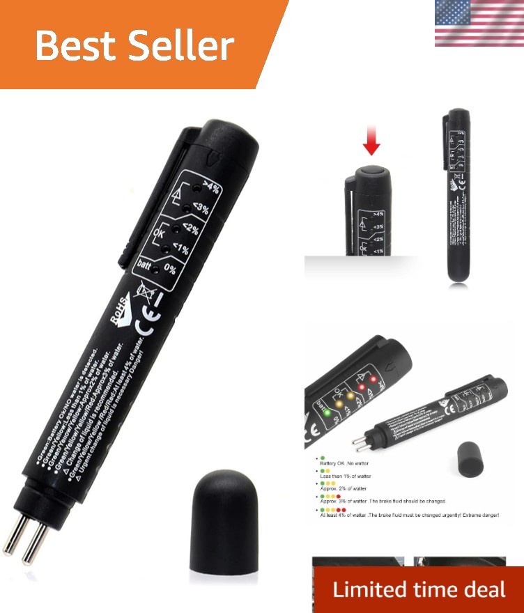 Brake Fluid Tester Pen for Dot3 Dot 4 Dot 5 Moisture Content Checker Tool