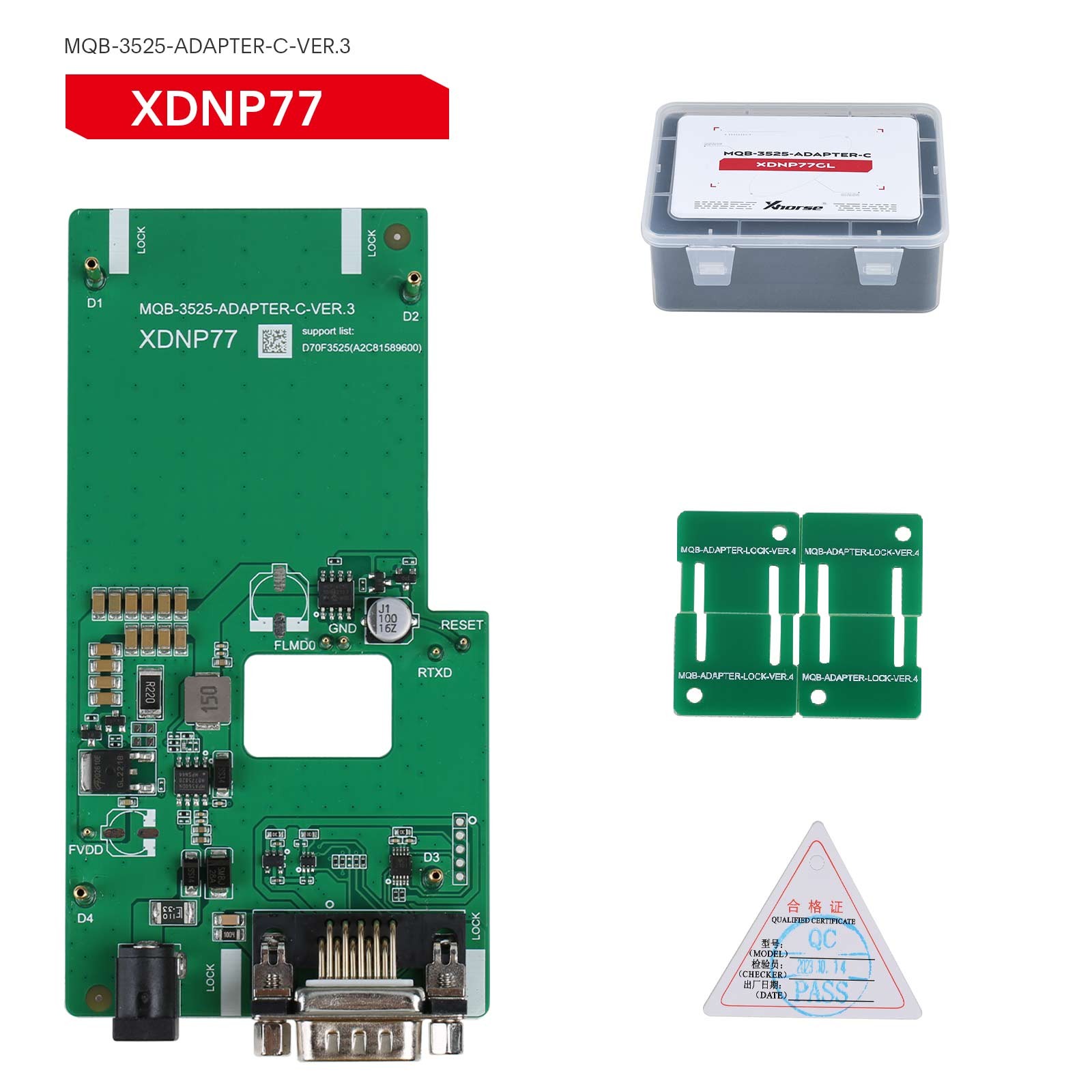 Xhorse MQB48 No Disassembly No Soldering 13 Full Set Adapters XDNPM3GL Muti-PROG