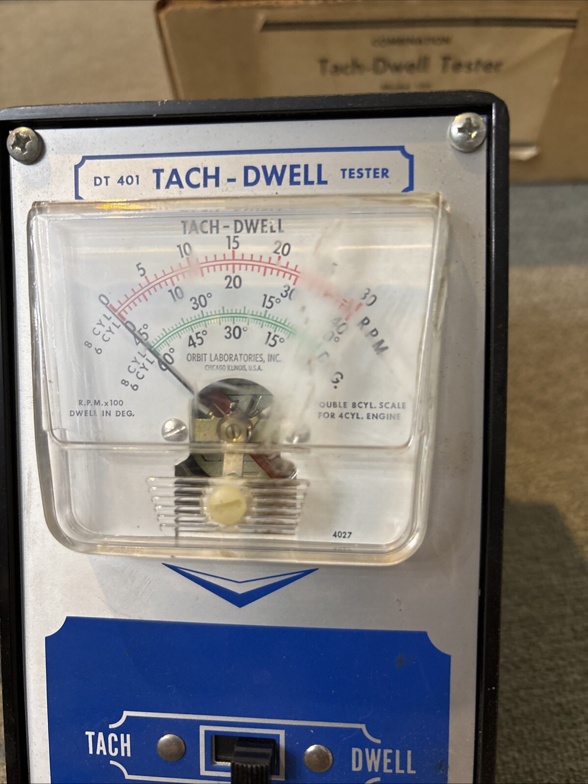 Rare Orbit Labs Inc. Combination Tach-Dwell Tester Model 101-in Orig Box w/paper