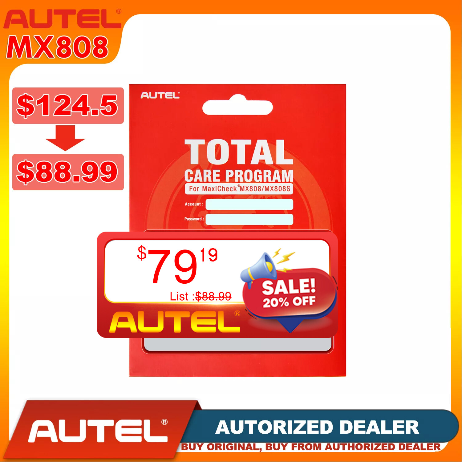 Autel MaxiCheck MX808 One Year Update Service (Subscription)