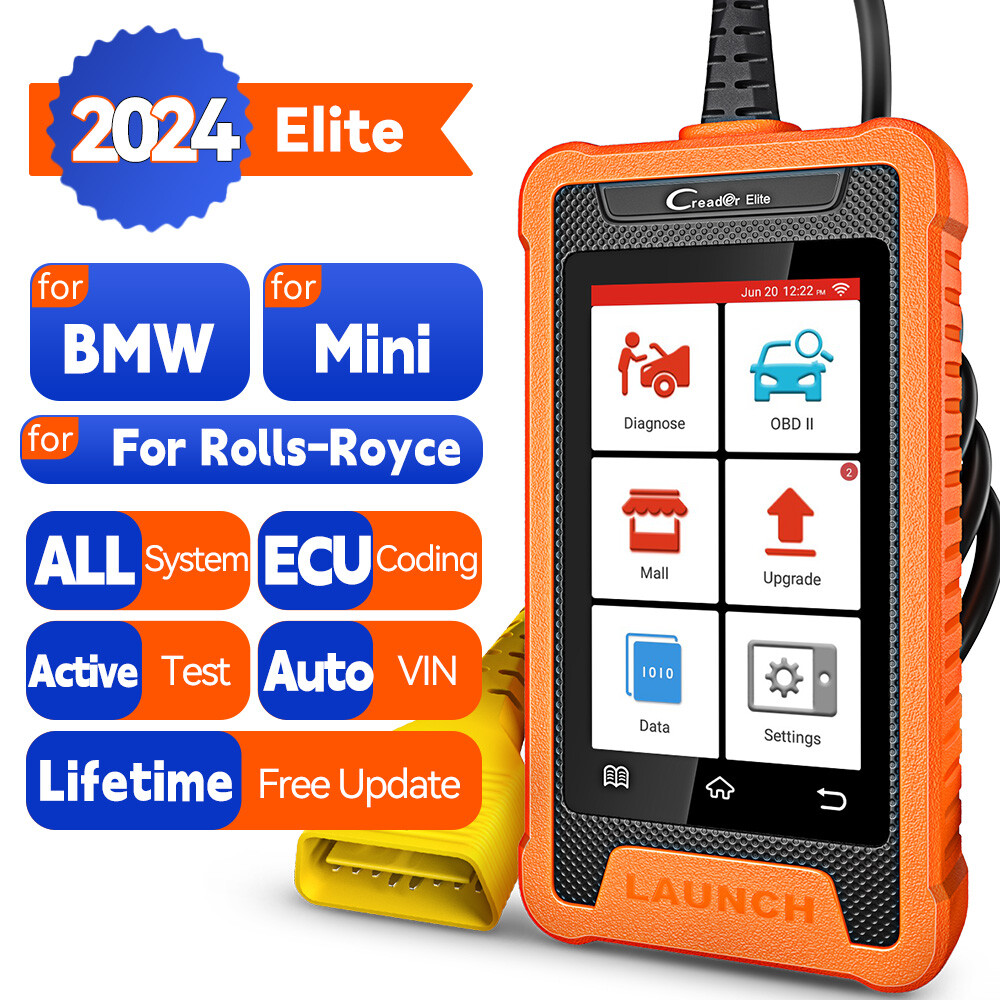 LAUNCH Creader Elite For BMW OBD2 Scanner Diagnostic Tool ABS SRS DPF Oil Reset