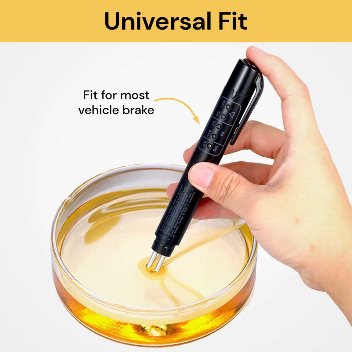 Brake Oil Fluid Tester, Portable 5LED for Car Truck (Black)
